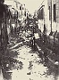 Padova-Il Naviglio messo all'asciutto per manutenzione,in un tratto incassato tra gli edifici ubicato a valle del ponte Altinate (Adriano Danieli)